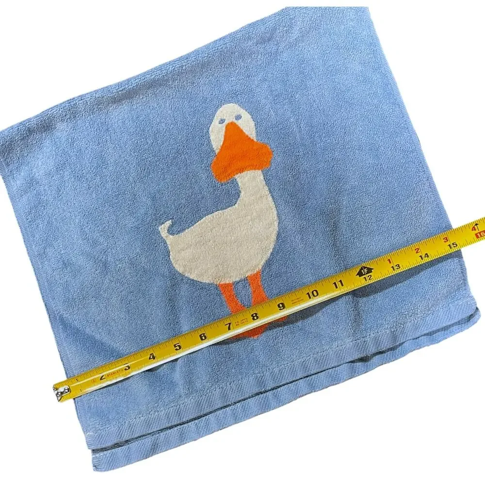 Vintage Salisbury House Duck Bath Towel Blue Martex Cotton 27x15.5